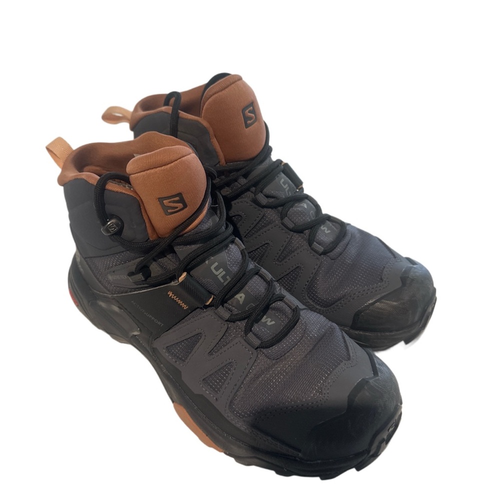Salomon Black and Brown Athletic Shoes
